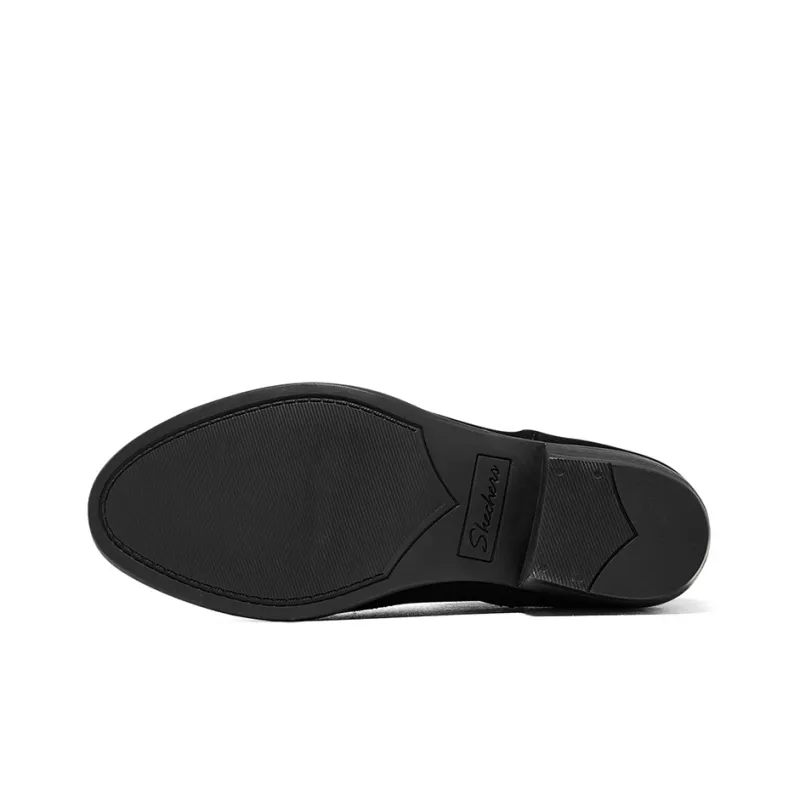 Skechers TEXAS Short Chelsea Boots Women's Black-4