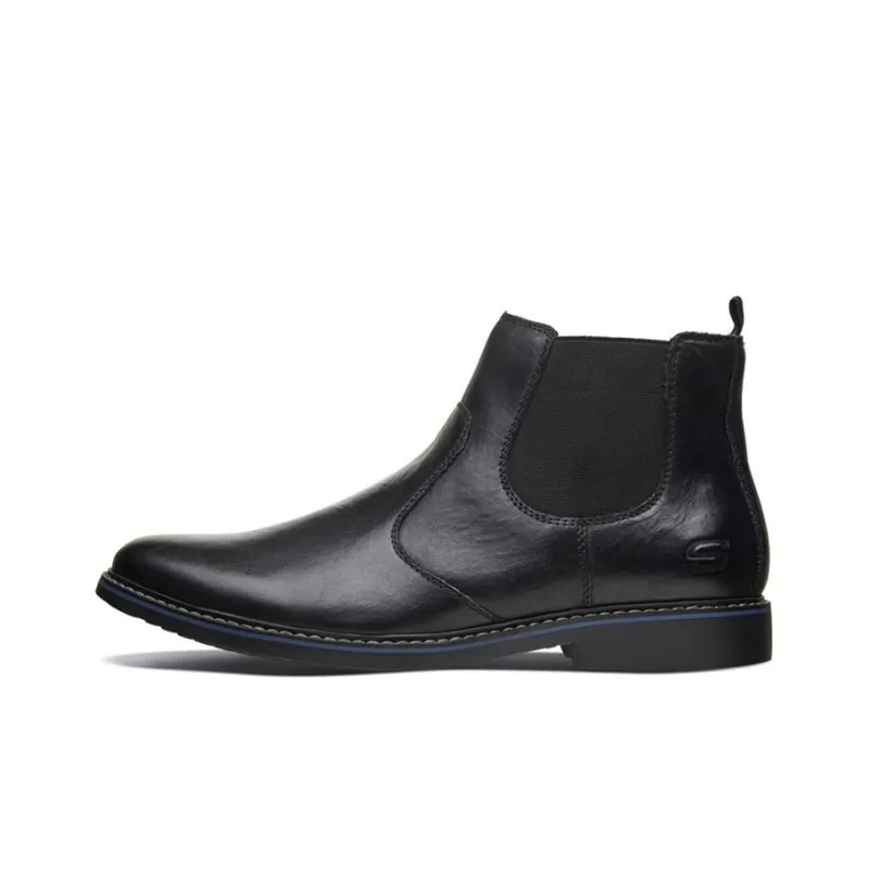 Skechers BREGMAN Ankle-Length Chelsea Boots Men's Black-0