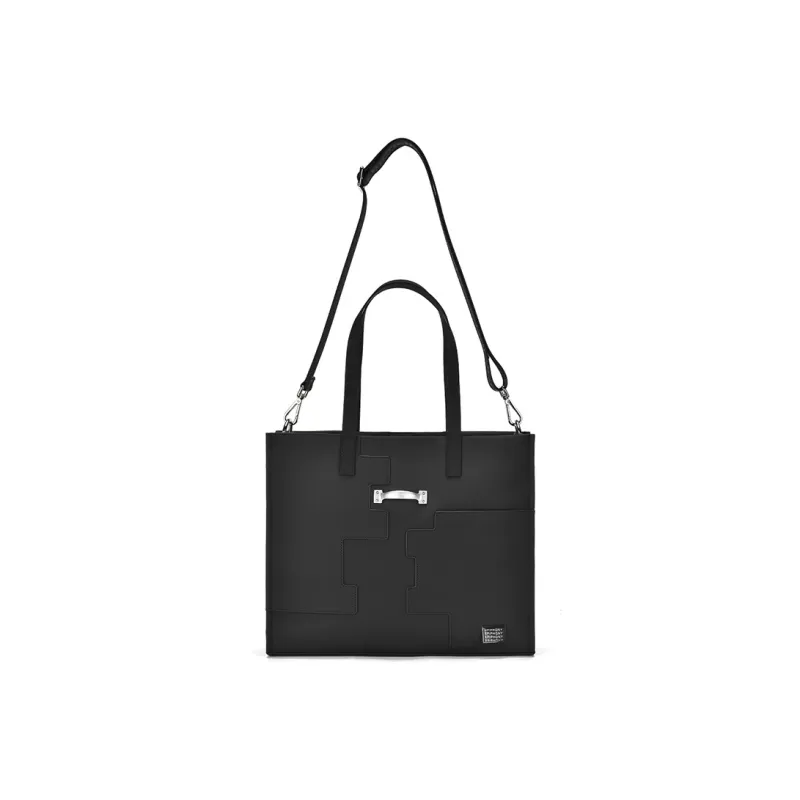 EPIPHQNY PU Tote Bag Shopping Bag Shoulder Bag Crossbody Bag Handheld Bag Briefcase Regular Unisex Black-0