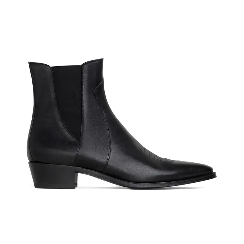 CELINE Camargue Short Chelsea Boots Men's Black-1