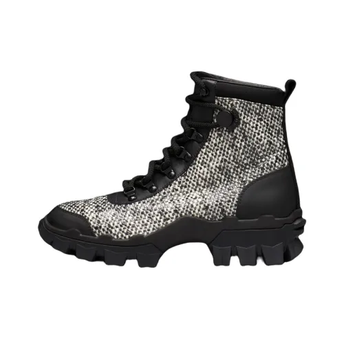 Moncler Tweed-panelled Mid-calf Boots