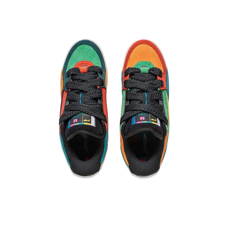 LiNing RSR 101 XXL Slip Resistant Cushioning Lightweight Low Top Skateboard Shoes Unisex Red Green Orange-3