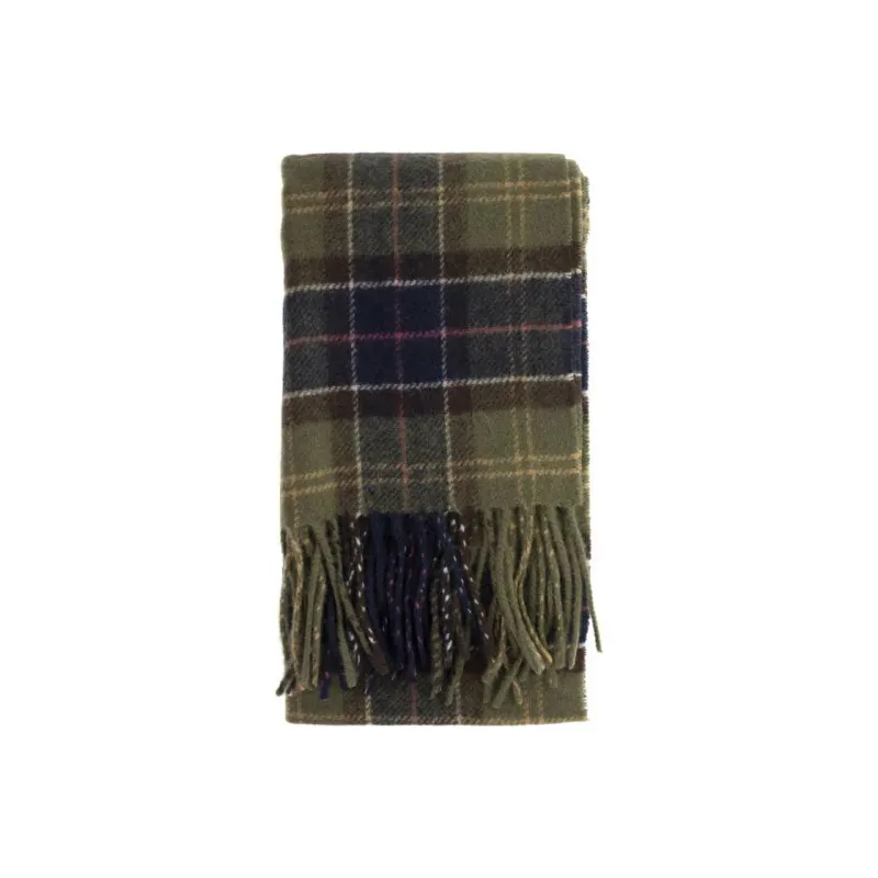 BARBOUR Tartan Checked Fringe Scarf-2