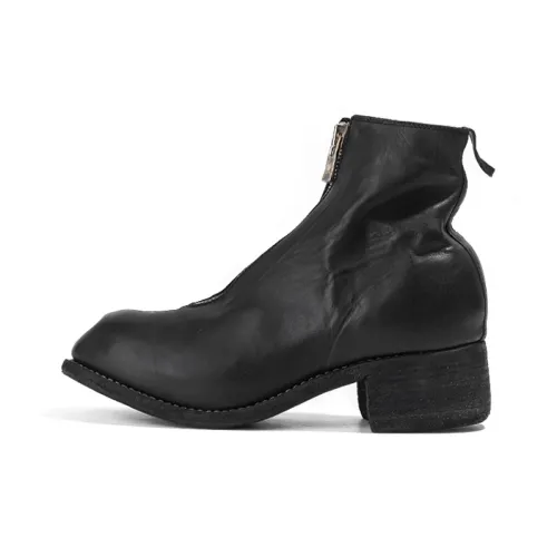 GUIDI Leather Ankle Shoes Wmns  Black 