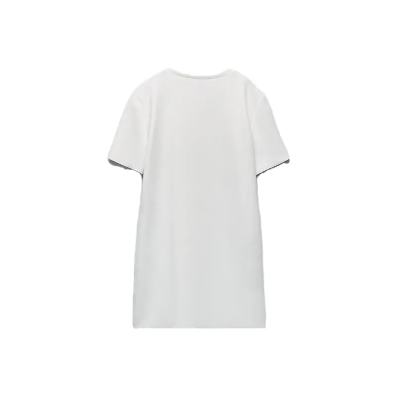 ZARA Short Sleeved Dresses Women's White-1