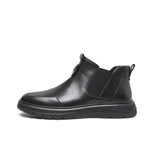 TRUMPPIPE Ankle Boots Men Black