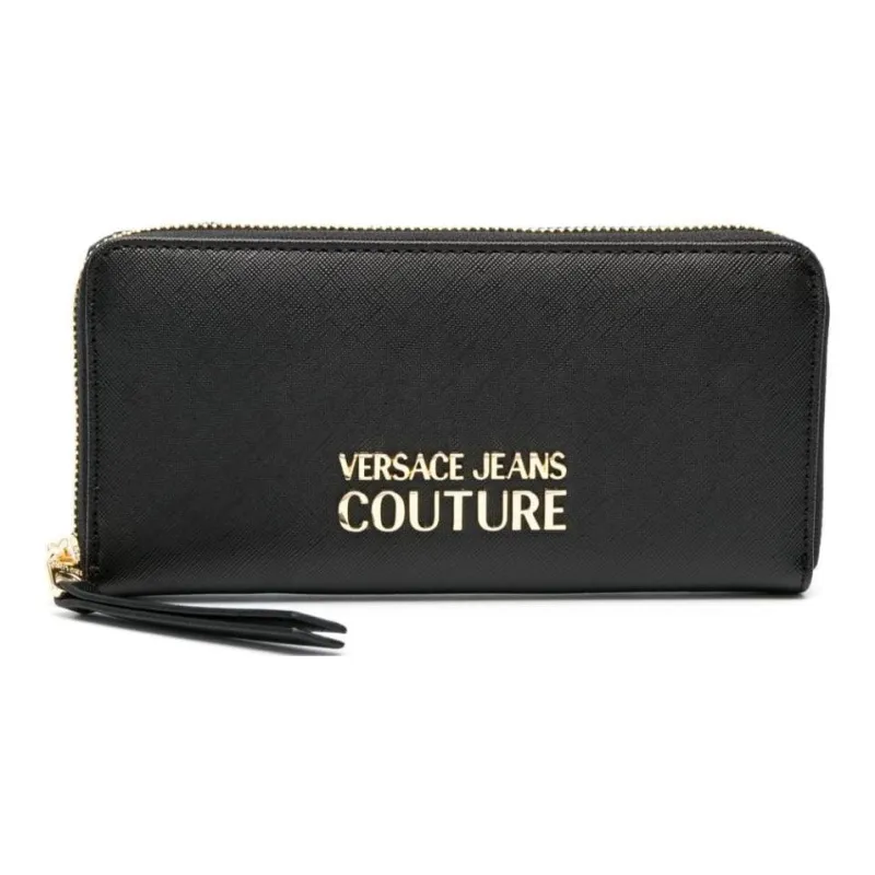 VERSACE JEANS COUTURE Artificial Leather Wallet Women's Black-0