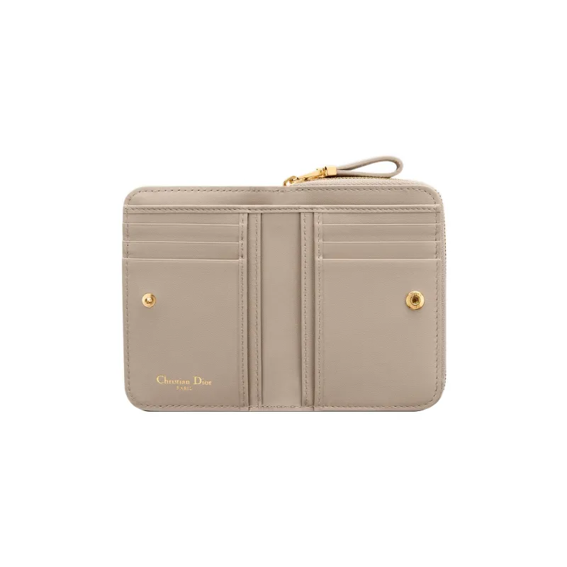 DIOR Caro Calfskin Wallet Women's Sand-2