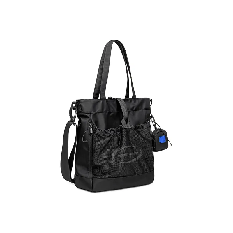WINNER Nylon Messenger Bag Shoulder Bag Crossbody Bag Medium Size Unisex Black-3