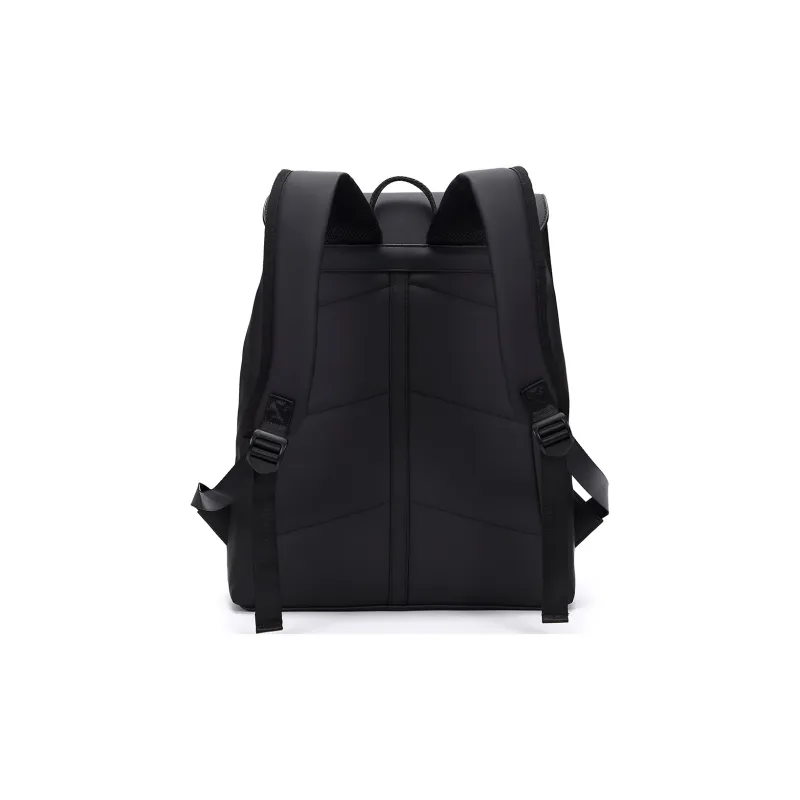 Slazenger PU Leather Patchwork Backpack Large Size Unisex Graphite Black-3