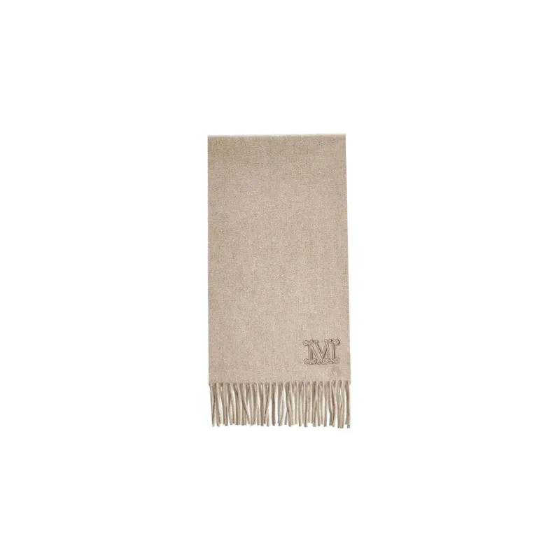 MaxMara Knit Scarves Women's Beige/Tan-1