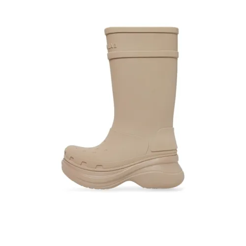 Balenciaga X Crocs Boot Beige Rubber Women's