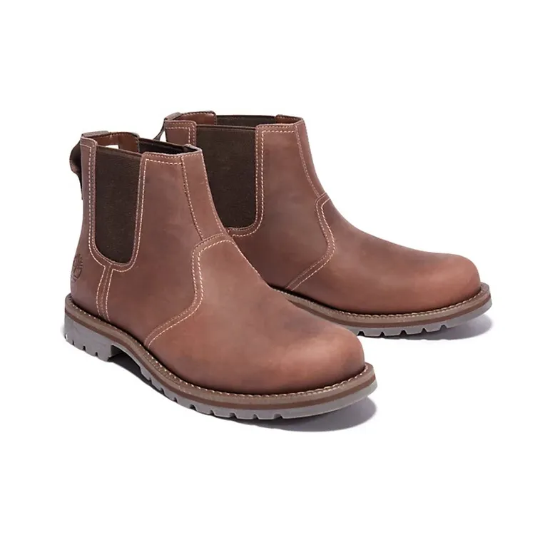 Timberland Larchmont Chelsea Boots Men Mid Top Light Brown-3