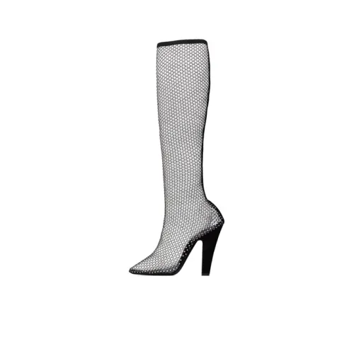 SAINT LAURENT Koller Crystal Net 110mm Boots