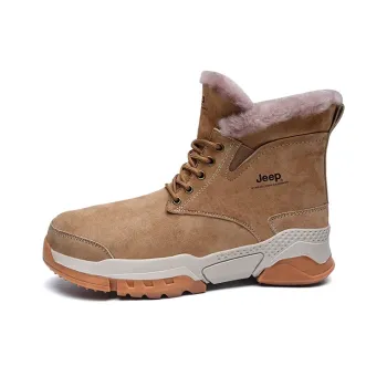 Jeep Snow Boots Men High Top Sand