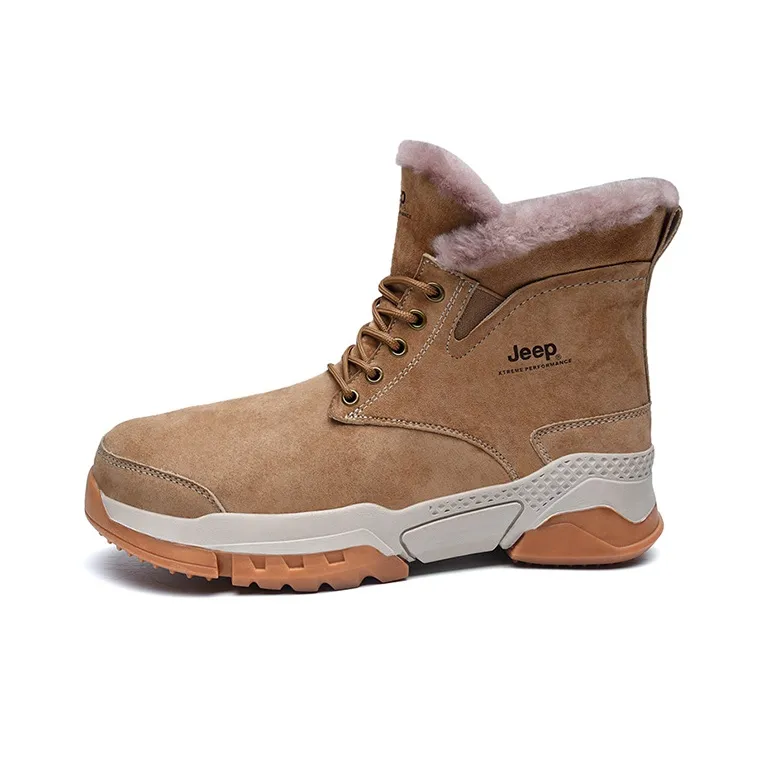 Jeep Snow Boots Men High Top Sand-0