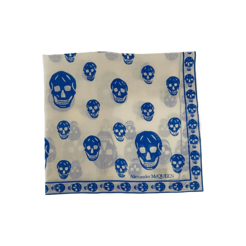 Alexander McQueen Skull Printed Fringed Scarf-1