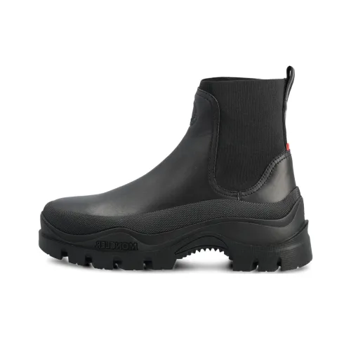 Moncler Chunky-sole Leather Ankle Boots