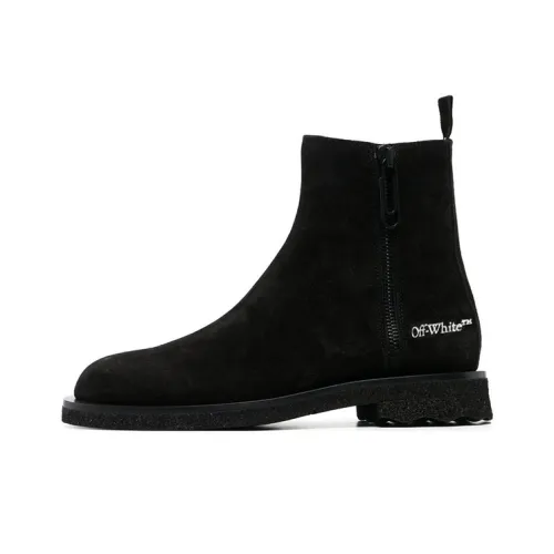 OFF-WHITE Logo-print Ankle Boots