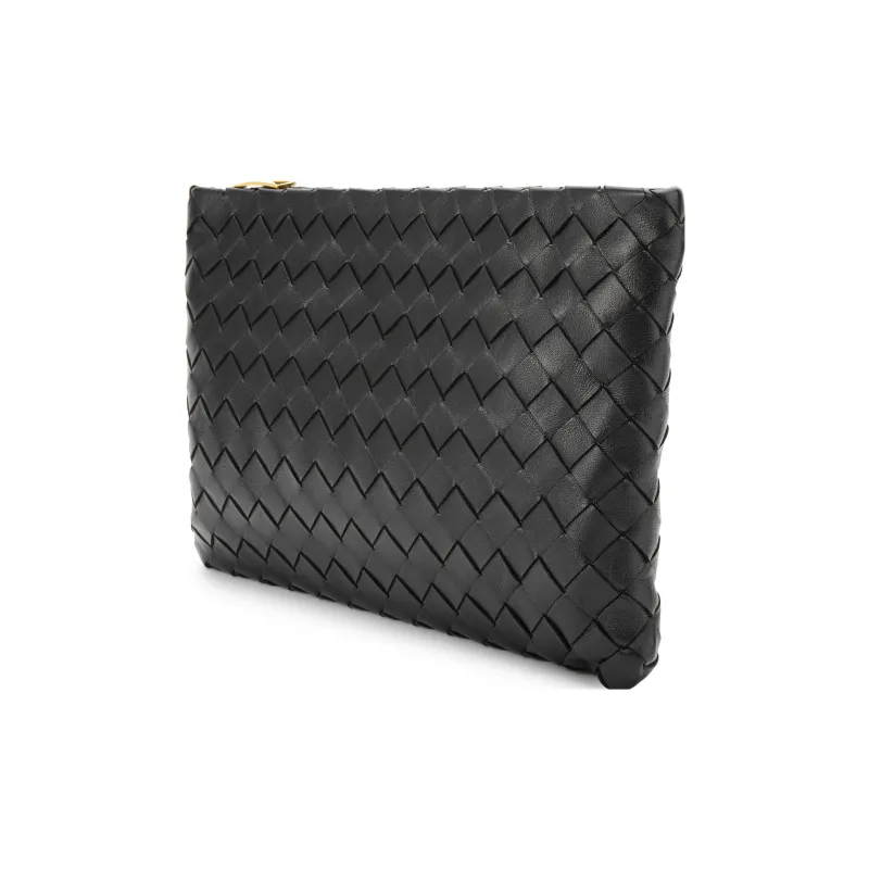 Bottega Veneta Leather Clutch Women's Black-1