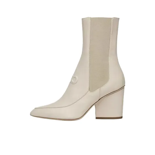 Ferragamo Chelsea Boots Women's High-Top Beige