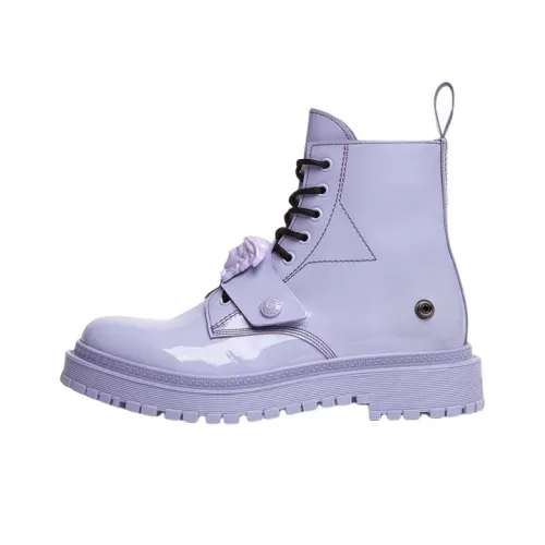 VERSACE La Medusa Ankle Boots Women's Purple