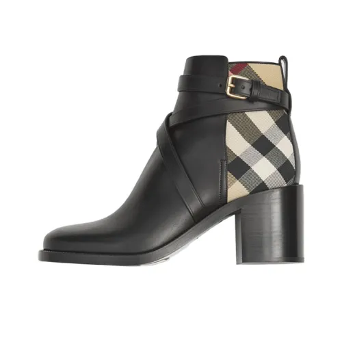 Burberry House Check Mid-heel Boots