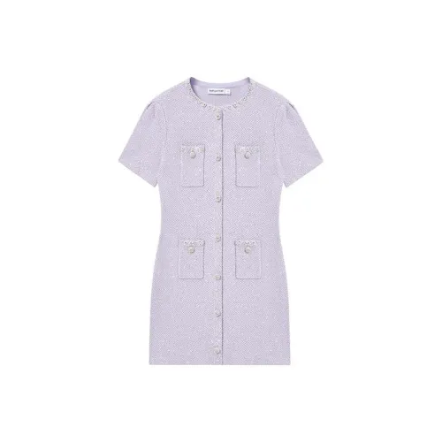 Self-portrait Short-Sleeved Dresses Women's Lilac