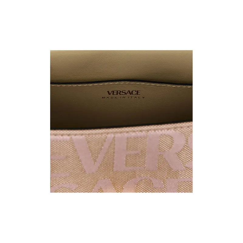 VERSACE La Medusa Cow Leather Shoulder Bag Crossbody Bag Handbag Small Size Women's Pink-3