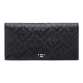 FENDI Leather Wallet Men's Black