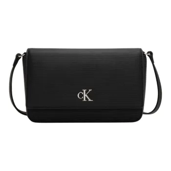 CALVIN KLEIN Synthetic Material Envelope Bag, Shoulder Bag, Crossbody Bag Medium Size Women's Space Black