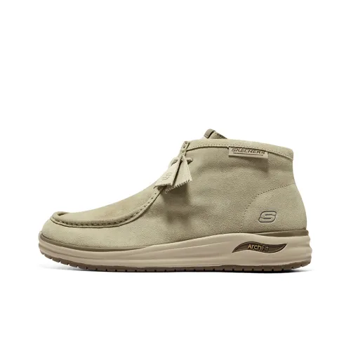 Skechers Arch Fit Ankle Boots Men Taupe