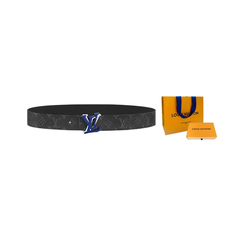 LOUIS VUITTON Leather Leather Belts Men's Width: 4cm-4