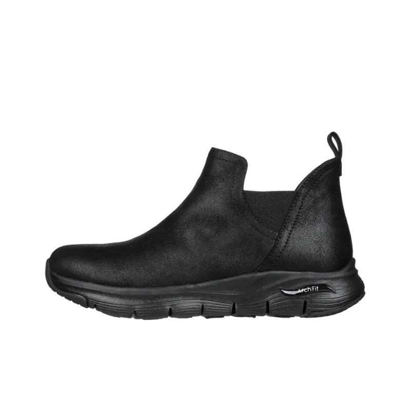 Skechers Arch Fit Smooth Ankle-Length Chelsea Boots Women's Black-0