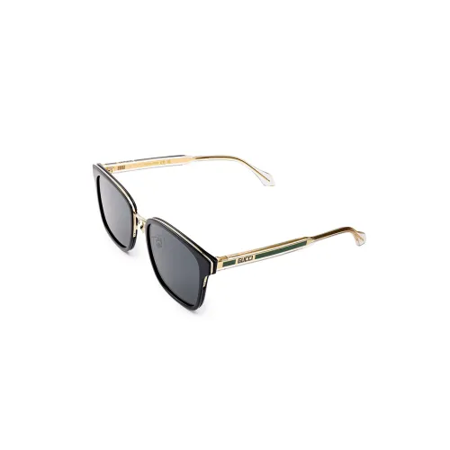 GUCCI Unisex Sunglasses with gold and crystal frame
