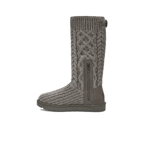 UGG Classic Cardi Cabled Knit Boot Grey Women's