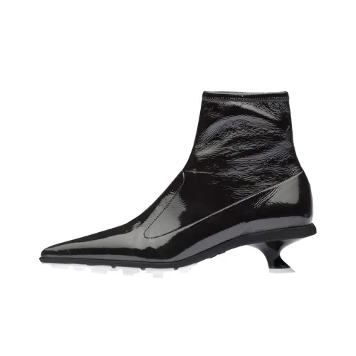 MIU MIU Naplak Ankle Boots Women's Black