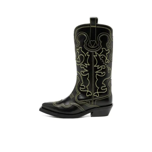 GANNI 45mm Western Leather Boots