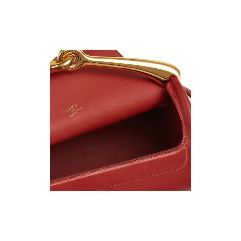 HERMES Maximors Volupto Calfskin Crossbody Bag Shoulder Bag Regular Women's 2V Rouge Duchesse Noble Red-2
