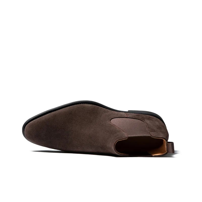 TRUFFAUT 12cm Chelsea Boots Men's Coffee-3