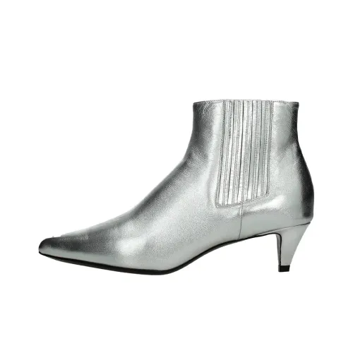 CELINE Chelsea Boots Women's Silver