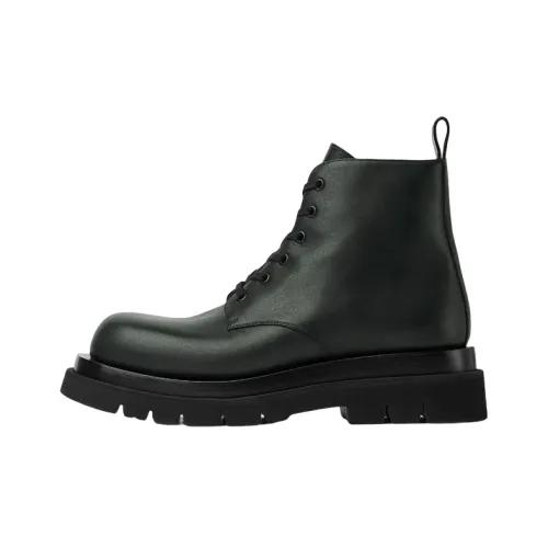 Bottega Veneta Lug Ankle Boots Men Dark Green