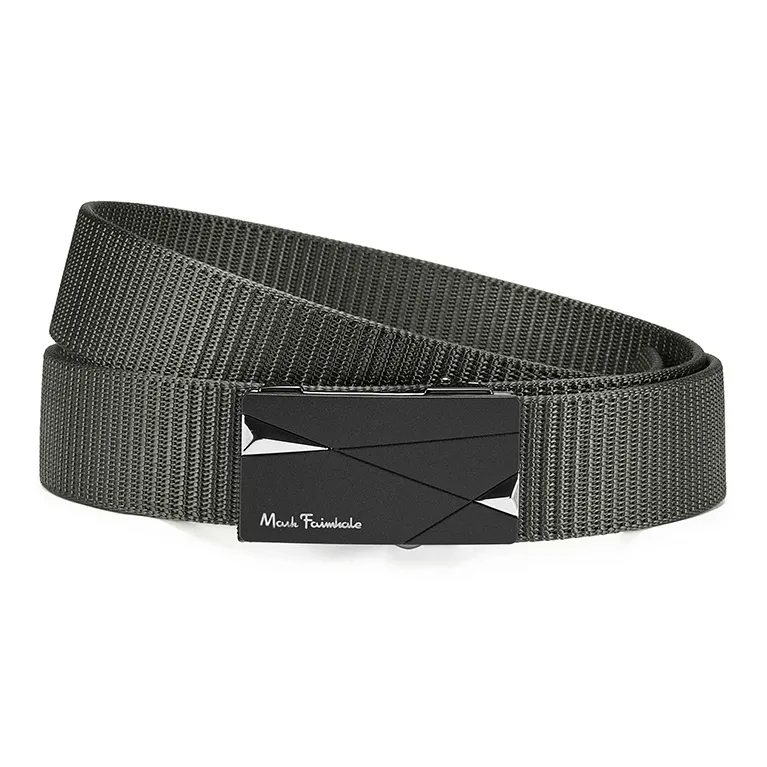 FAIRWHALE Woven With Alloy, No Tooth Automatic Inward Curling Hair Casual Nylon Sports Belts Men's 3.4CM-0