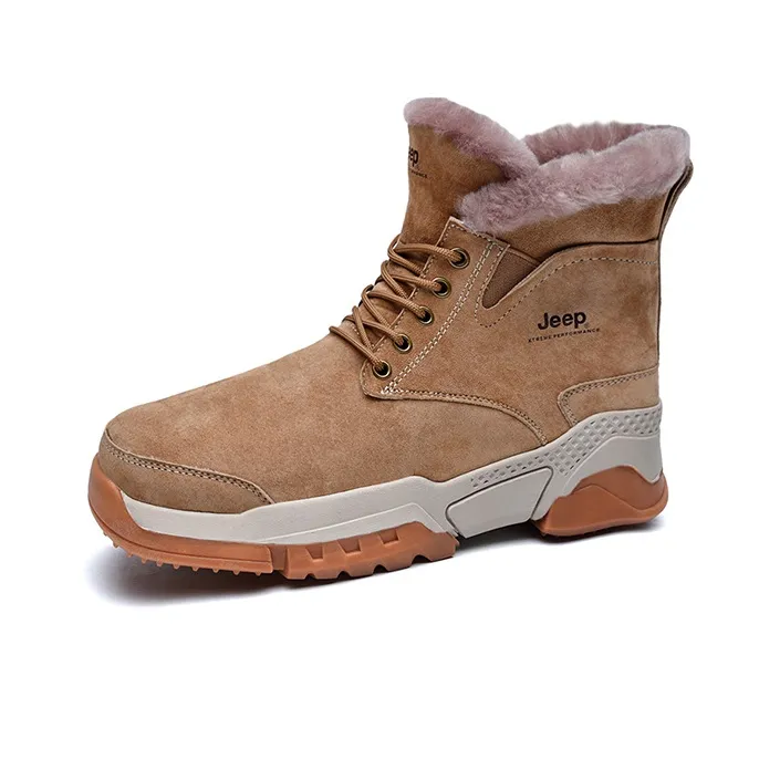 Jeep Snow Boots Men High Top Sand-1