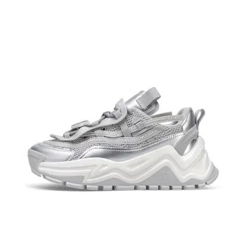 Daisy Fellowes Devil One Wear Resistant Height Increasing Low Top Chunky Sneakers Unisex Silver