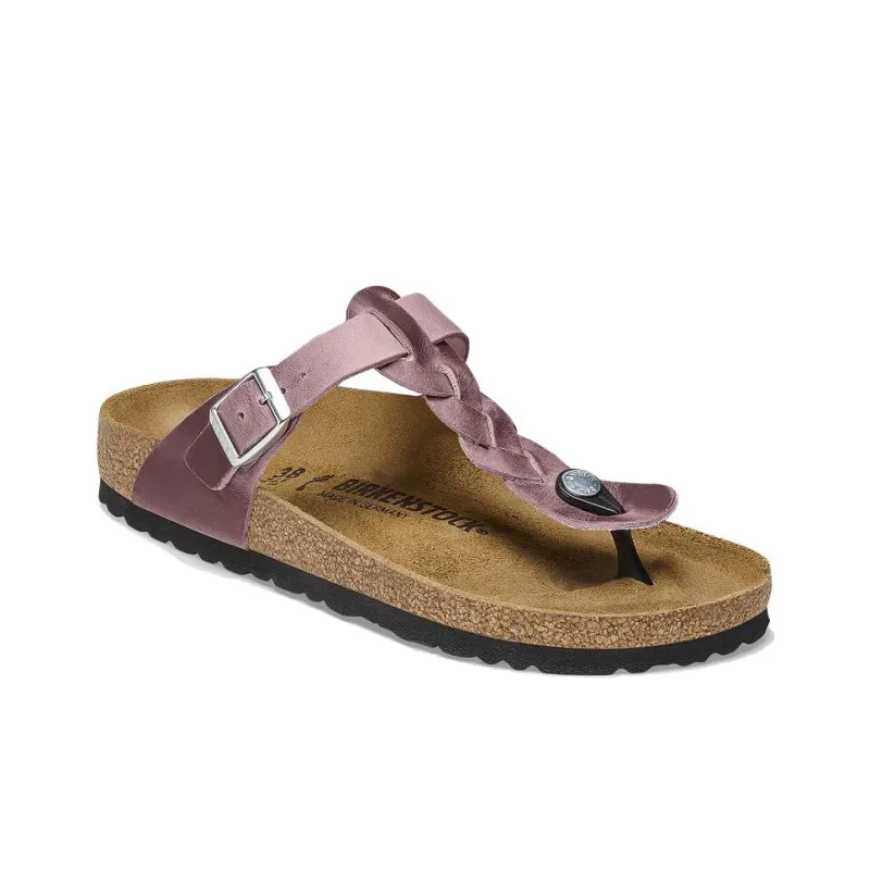 Birkenstock Gizeh Braided Flip Flops Women's Pink-2