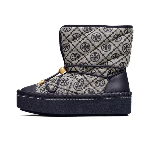 TORY BURCH T Monogram Snow Boots Women's Marine Blue