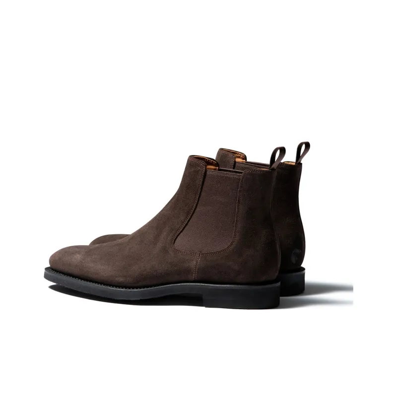 TRUFFAUT 12cm Chelsea Boots Men's Coffee-2