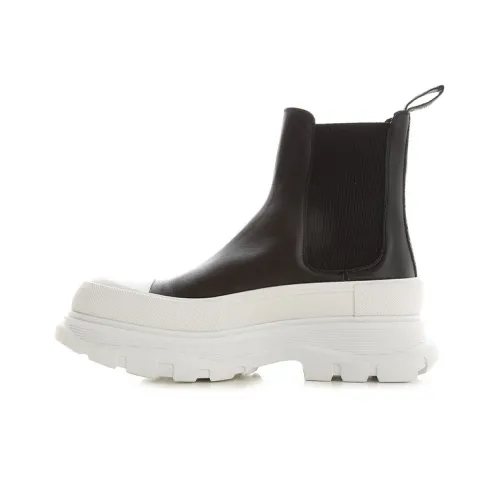 Alexander McQueen Tread Slick Chelsea Boot Black White