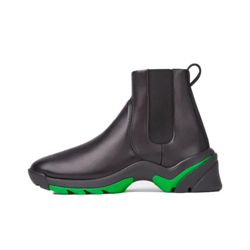 Bottega Veneta Flash High Top Sneaker Black Green